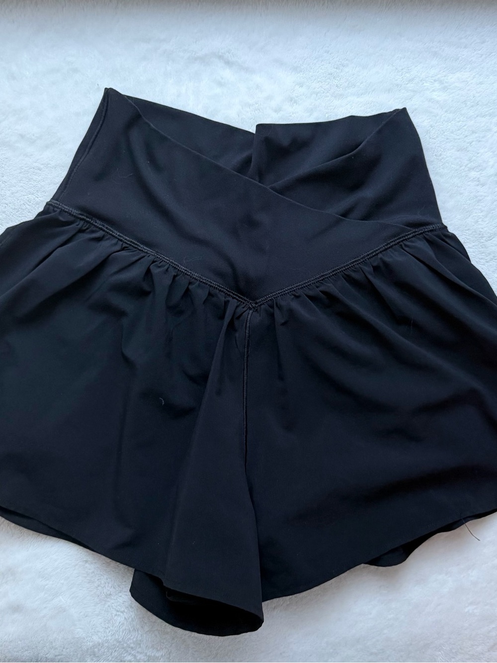 High-Waist Black Women’s Athletic Shorts Aire